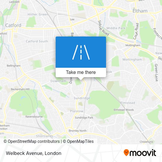 Welbeck Avenue map
