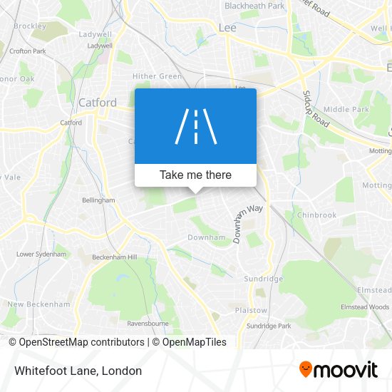 Whitefoot Lane map