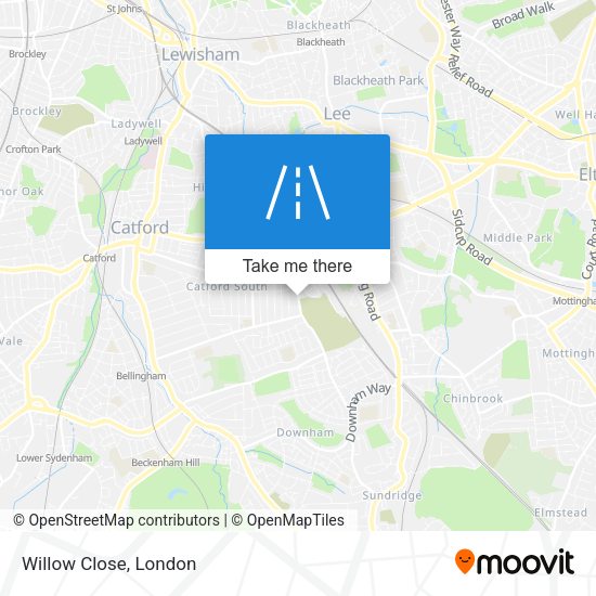 Willow Close map