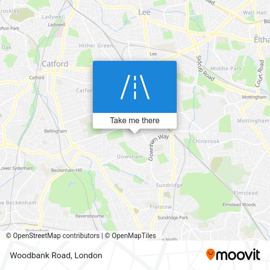 Woodbank Road map