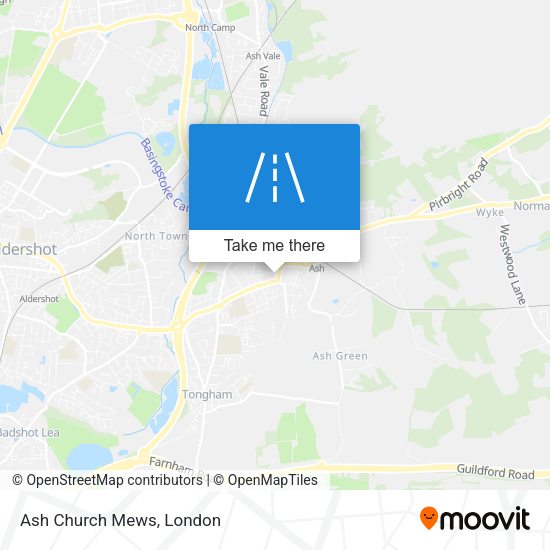 Ash Church Mews map