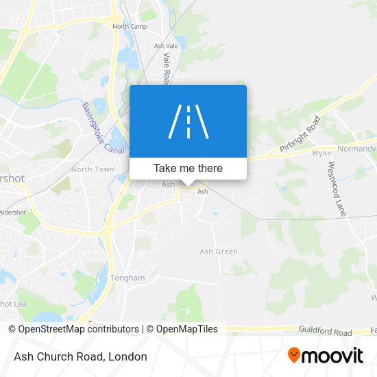 Ash Church Road map