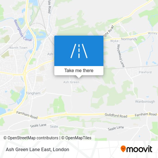Ash Green Lane East map