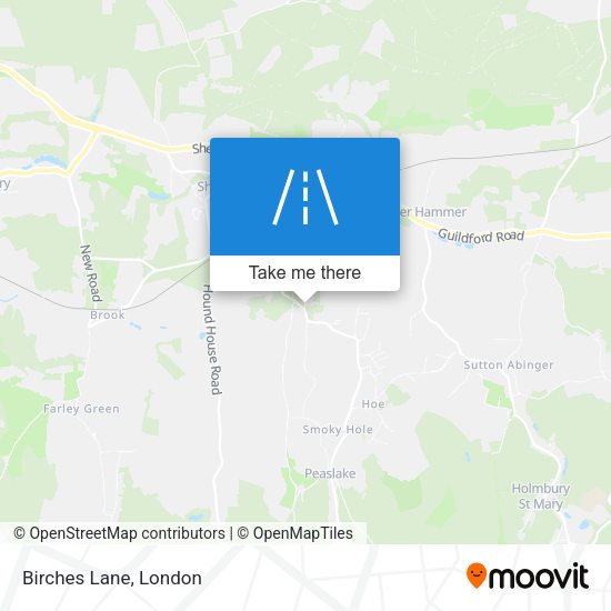 Birches Lane map