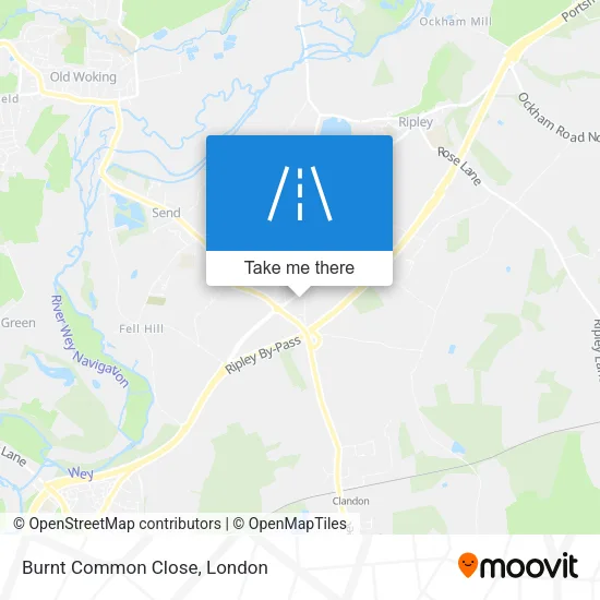 Burnt Common Close map