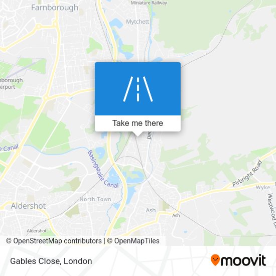Gables Close map