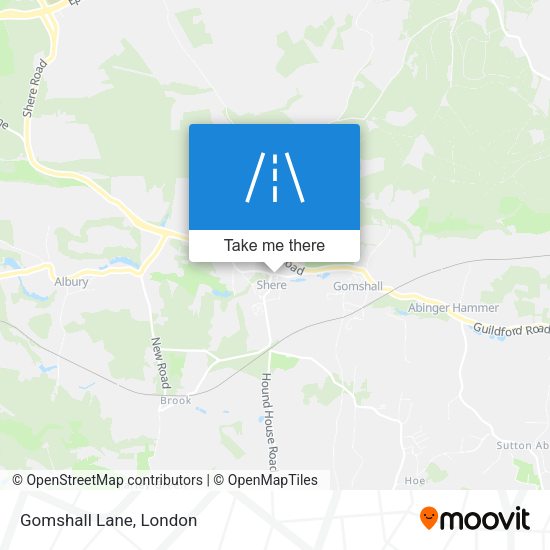 Gomshall Lane map