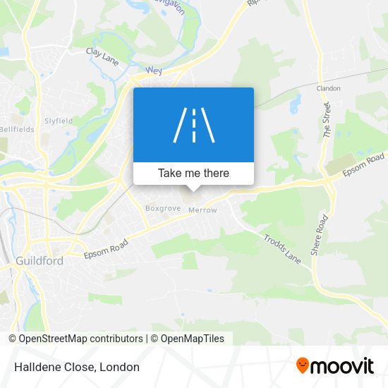 Halldene Close map