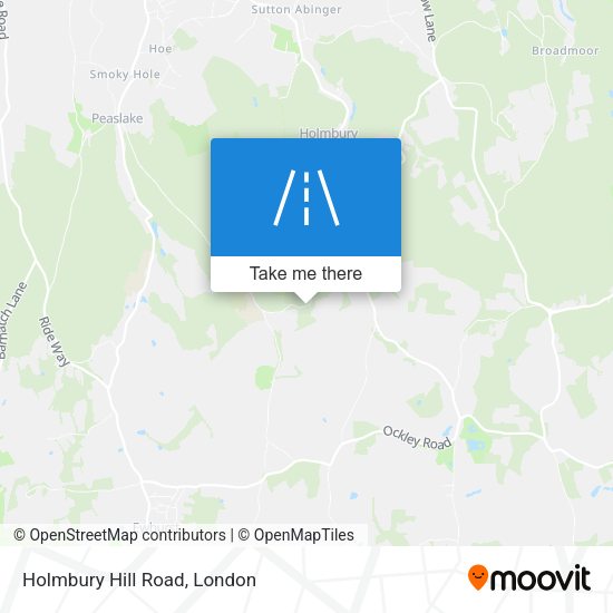 Holmbury Hill Road map