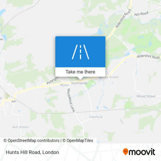 Hunts Hill Road map
