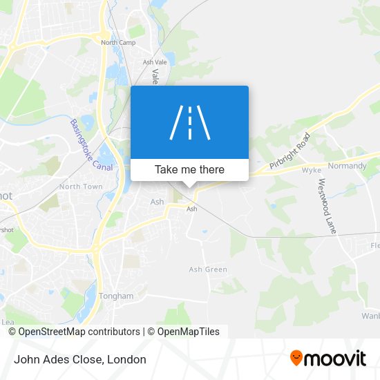 John Ades Close map