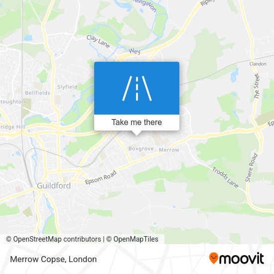 Merrow Copse map