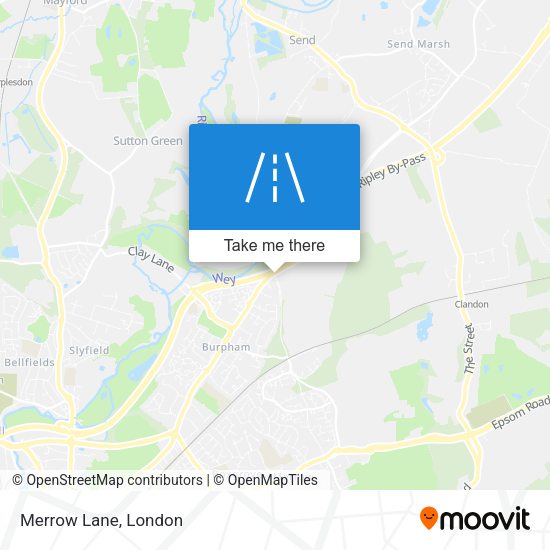 Merrow Lane map