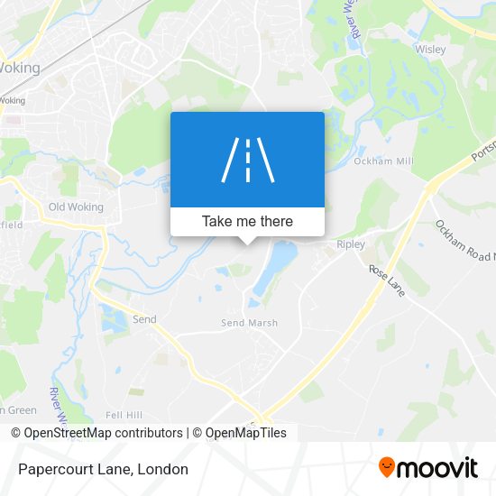 Papercourt Lane map