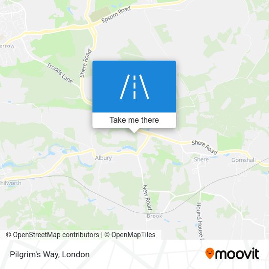Pilgrim's Way map