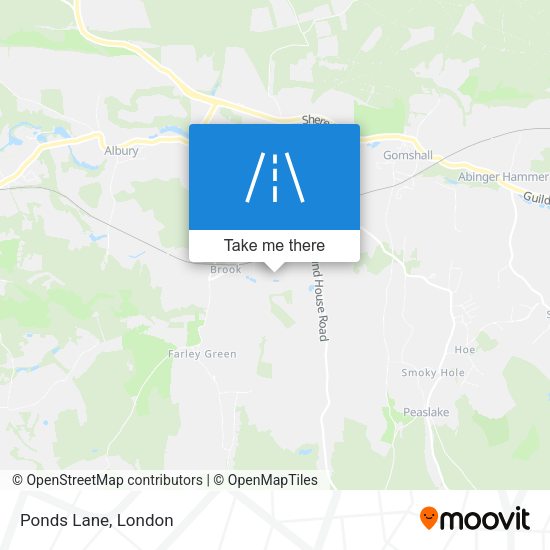 Ponds Lane map