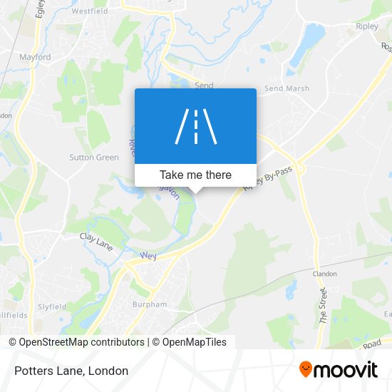 Potters Lane map