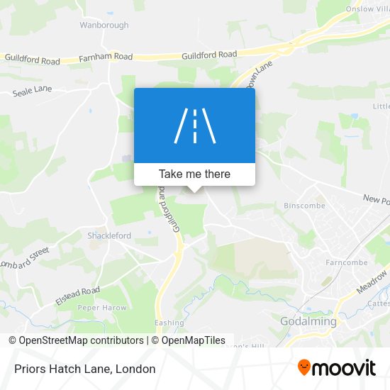 Priors Hatch Lane map