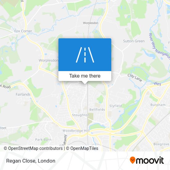 Regan Close map