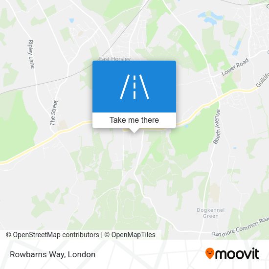 Rowbarns Way map