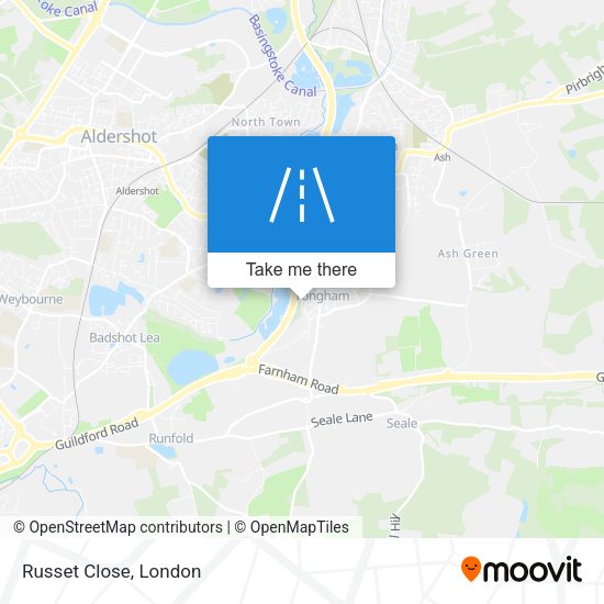 Russet Close map