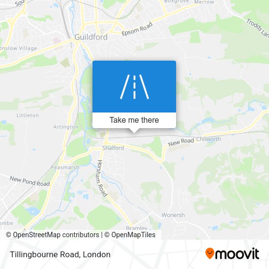 Tillingbourne Road map