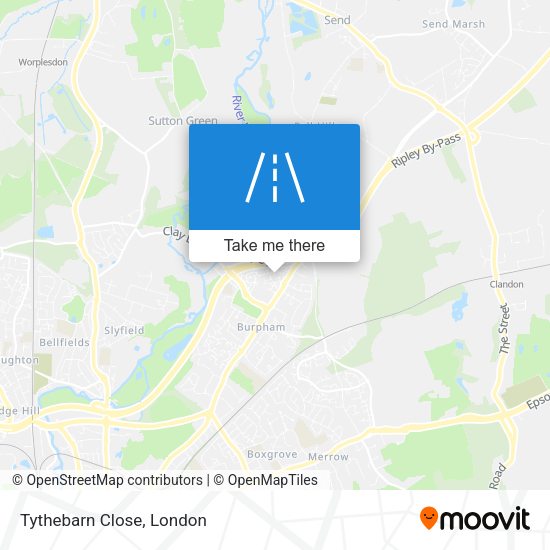 Tythebarn Close map