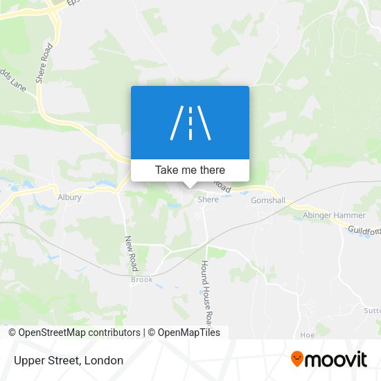 Upper Street map