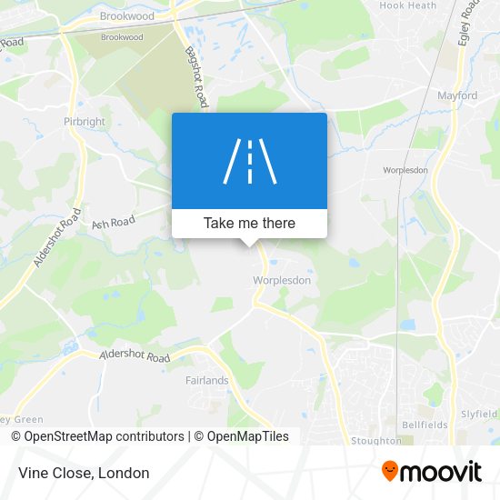 Vine Close map