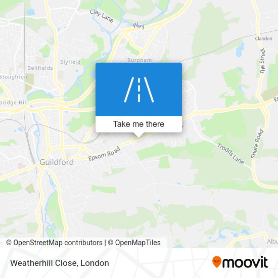 Weatherhill Close map