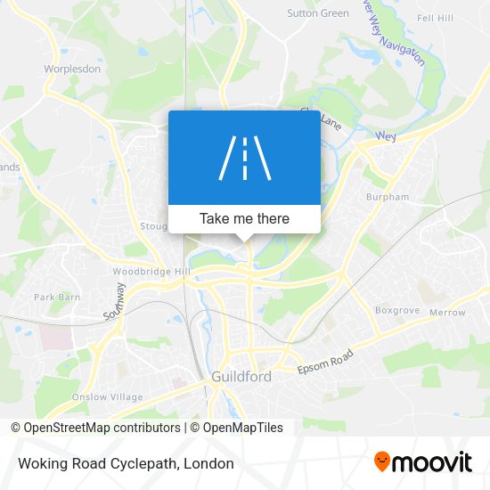 Woking Road Cyclepath map