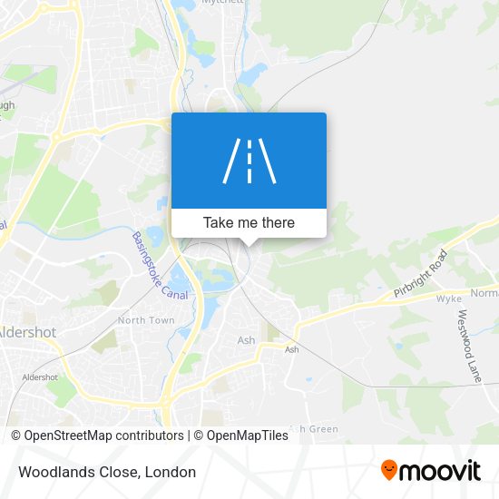 Woodlands Close map