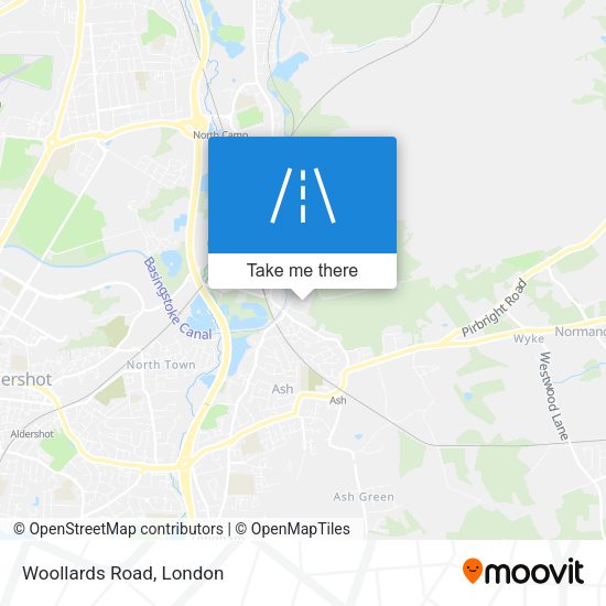 Woollards Road map