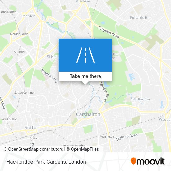 Hackbridge Park Gardens map