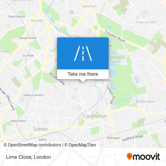 Lime Close map