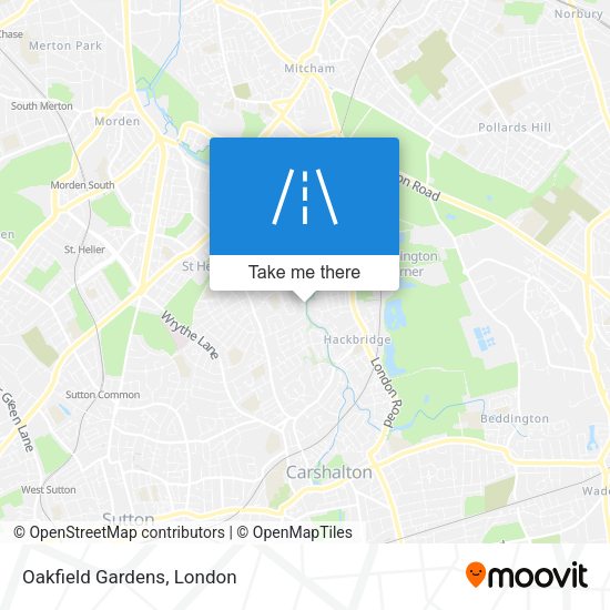 Oakfield Gardens map