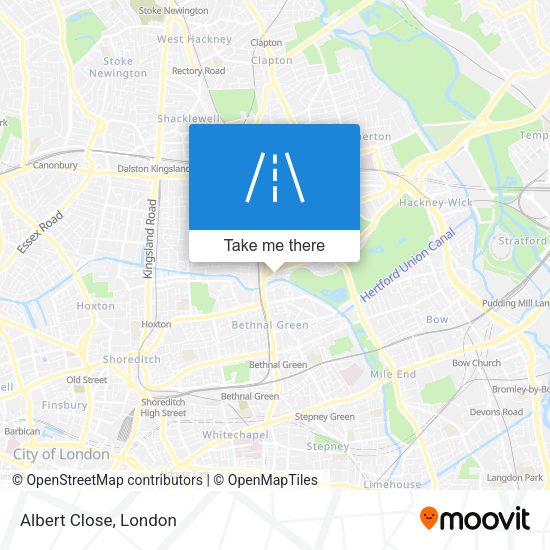 Albert Close map