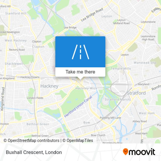 Buxhall Crescent map
