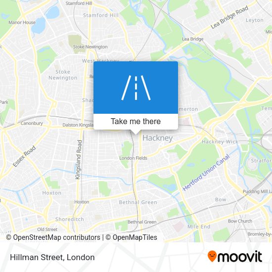 Hillman Street map