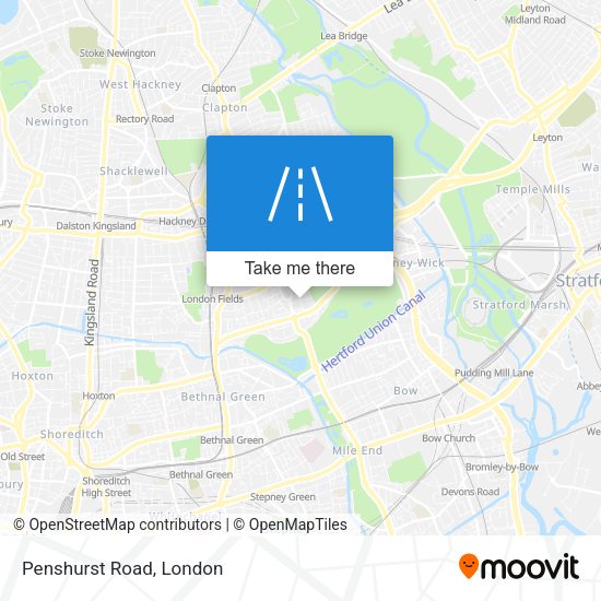 Penshurst Road map