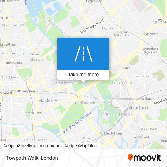 Towpath Walk map