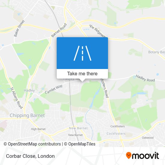 Corbar Close map