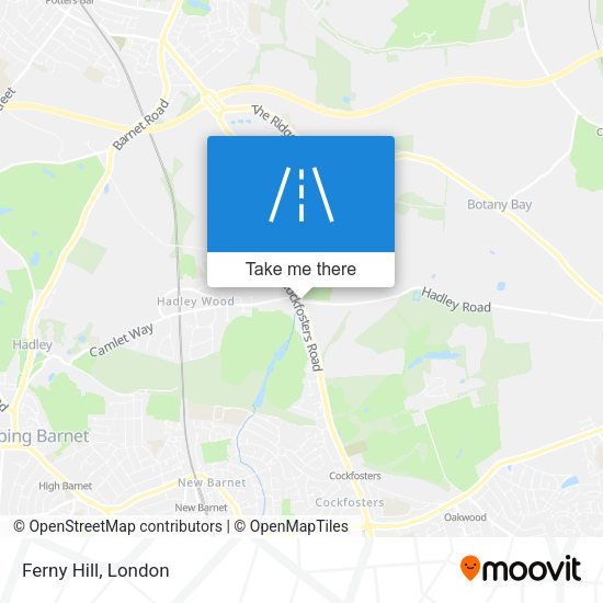 Ferny Hill map