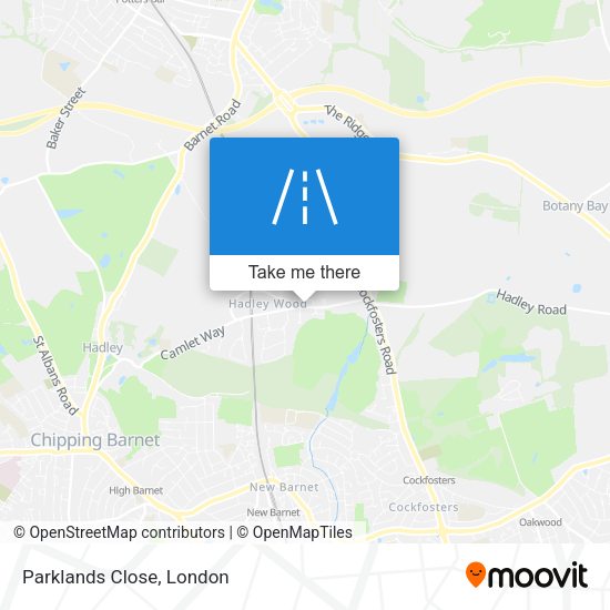 Parklands Close map