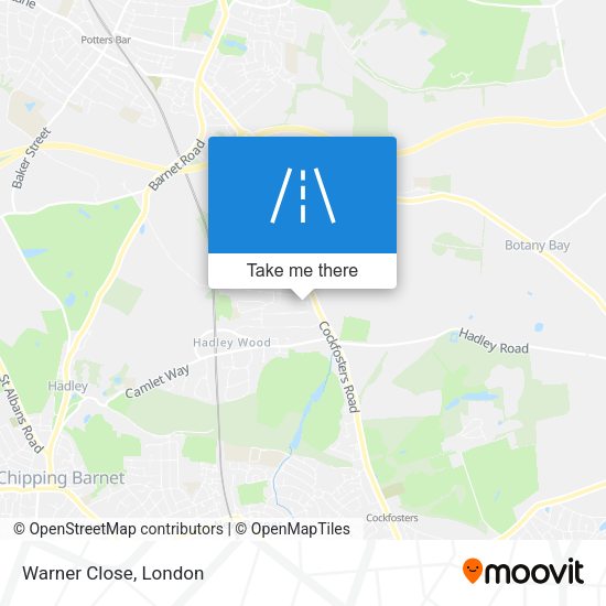 Warner Close map