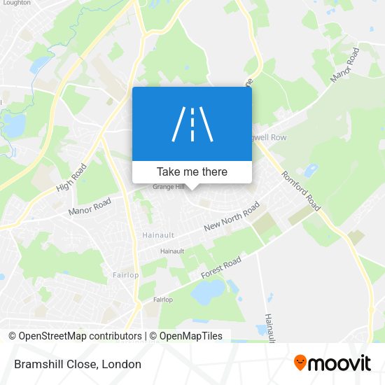 Bramshill Close map