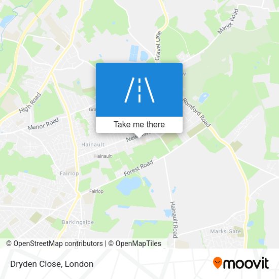 Dryden Close map