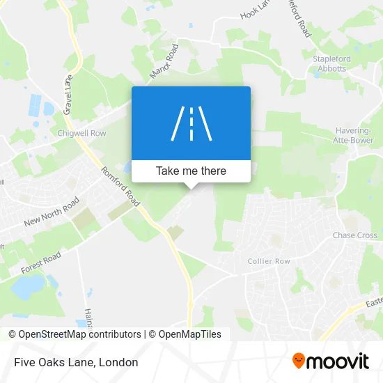 Five Oaks Lane map