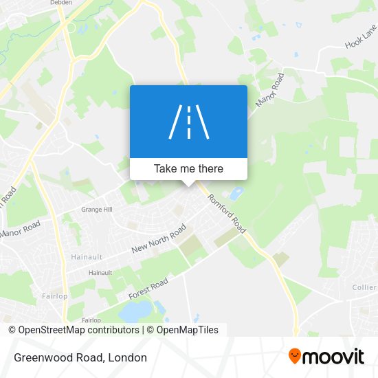 Greenwood Road map