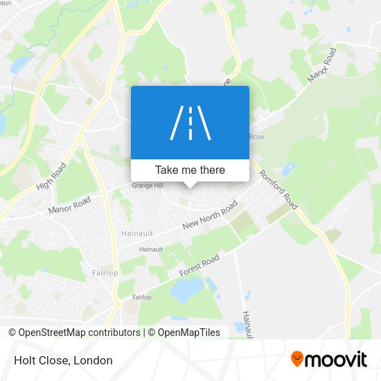 Holt Close map
